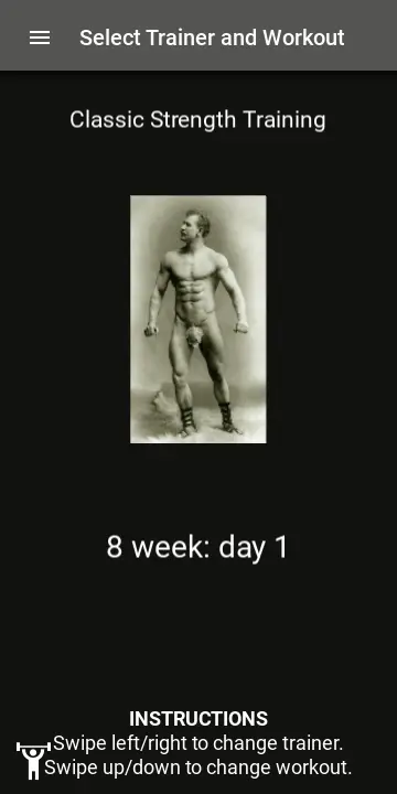 Select your workout!